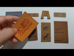 Microfiber Leather Jean Patch Hot Stamping Embossed Custom Design