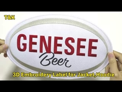 परिधान सामान 3D कढ़ाई पैच हीट प्रेस लेबल