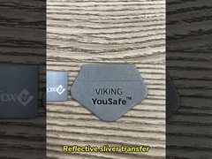 परिधान लेबल थोक लोगो पर मुद्रित लोहा पर प्रतिबिंबित चांदी कपड़े शर्ट के लिए कस्टम निर्मित लेबल