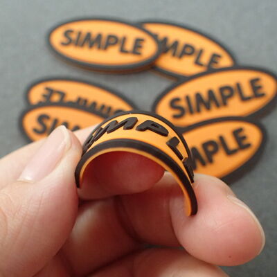 Multiple Styles Embossed Patch Colorful Soft Silicon PVC Badge 3D Rubber Heat Transfer Logo Silicone Customizable Labels